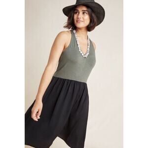 Dolan Anthropologie Green/ Black Fabiana Knit Dress Size Small